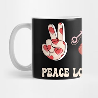 peace love be mine coffee lovers leopard print valentine Mug